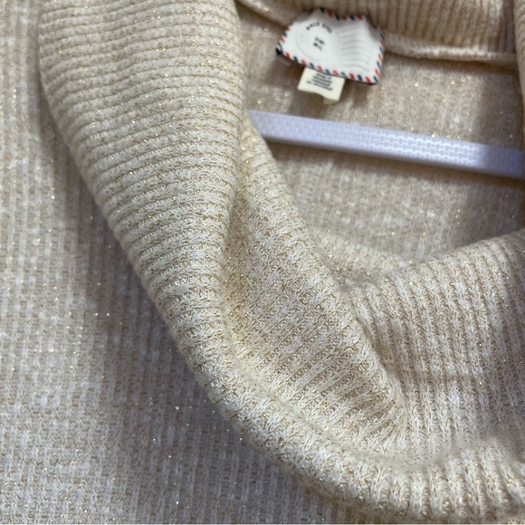 ANTHROPOLOGIE Postmark Orley Ruffled Cowlneck Ivory M/ L - Picture 8 of 11